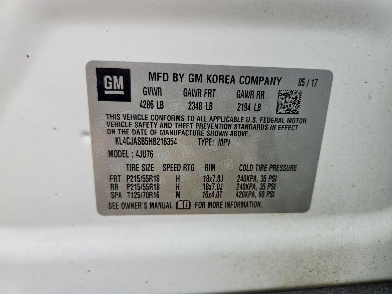 2017 BUICK ENCORE PREFERRED photo 25