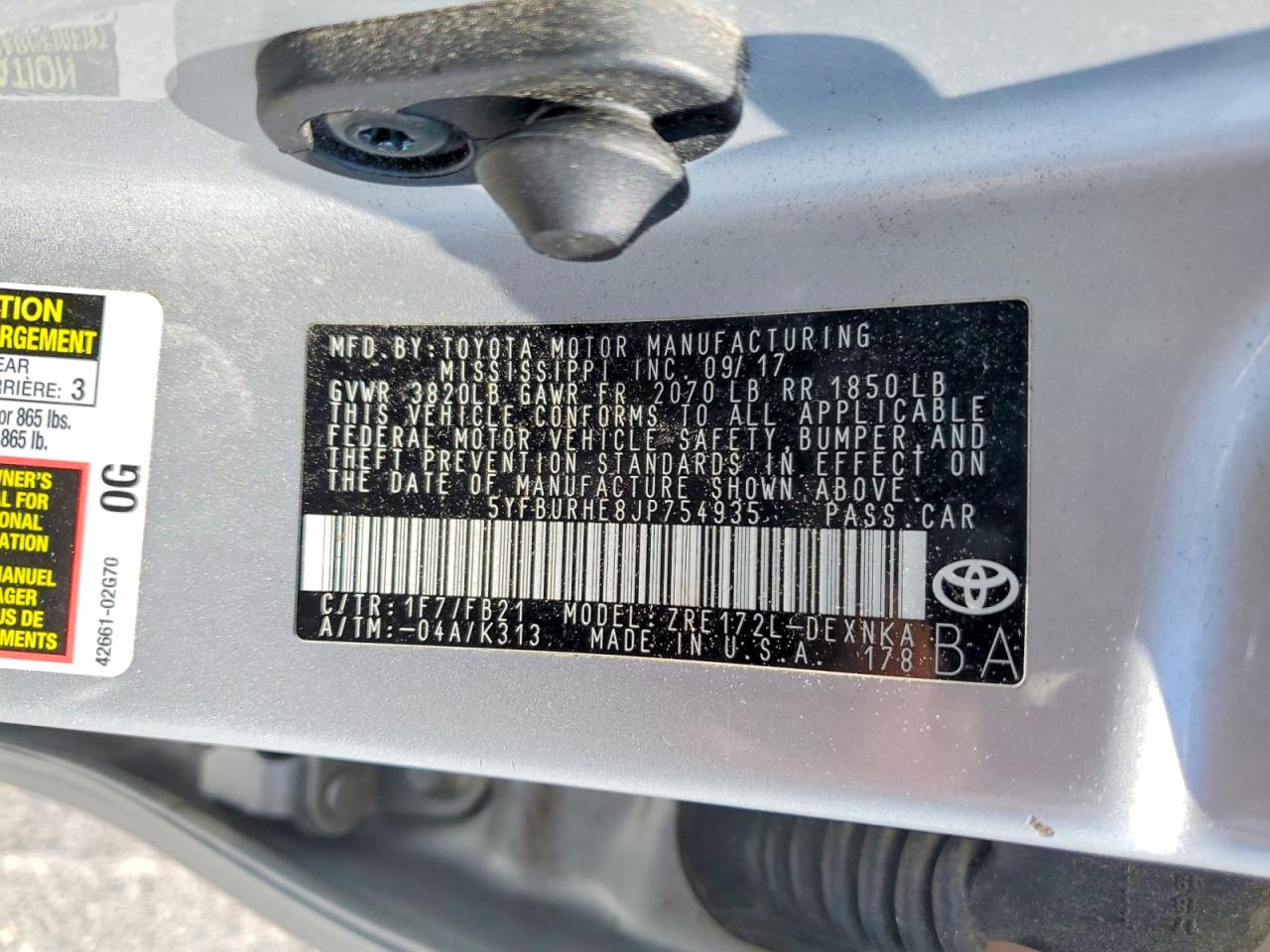 2018 TOYOTA COROLLA LE photo 23