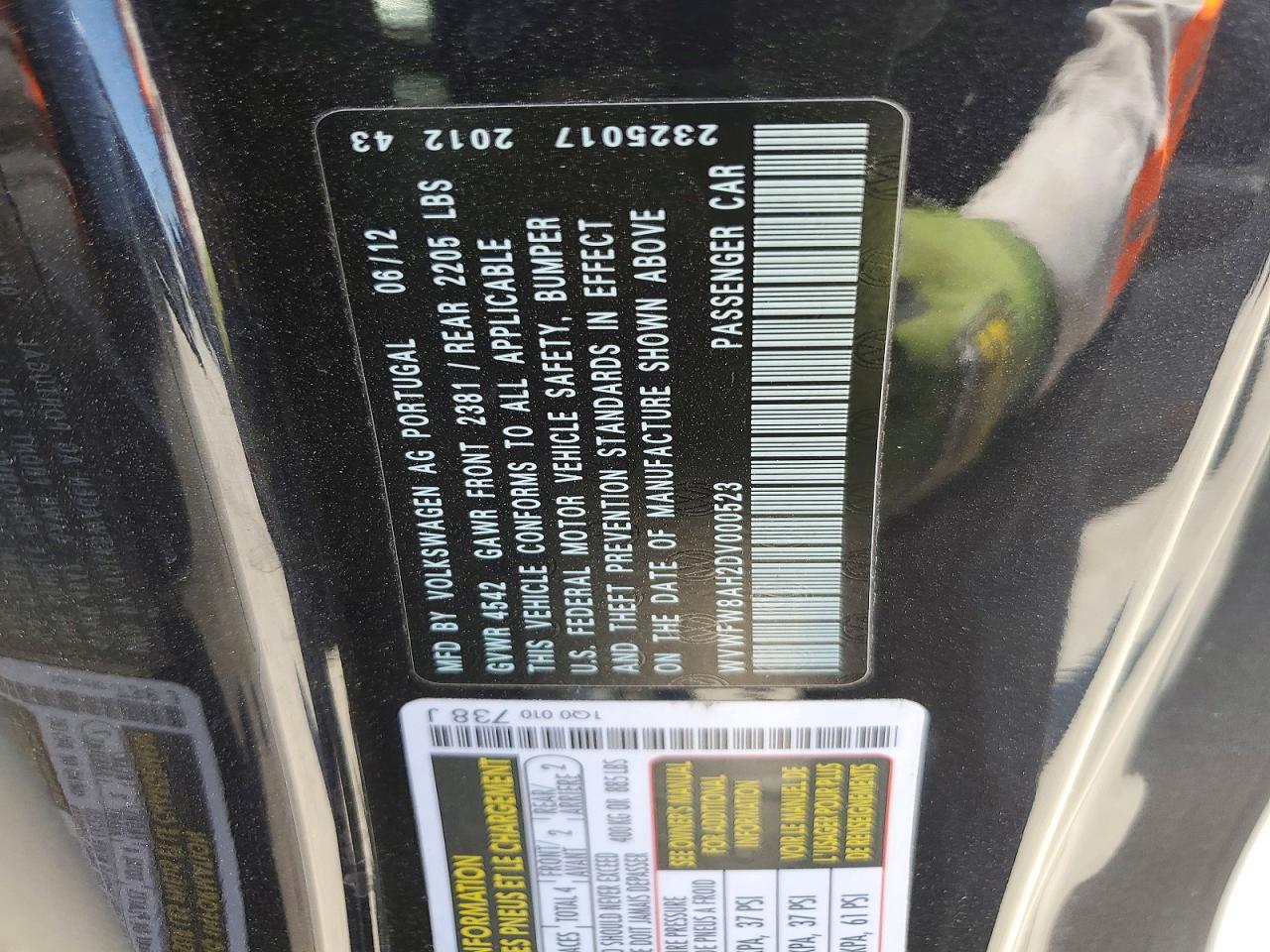 2013 VOLKSWAGEN EOS LUX photo 23