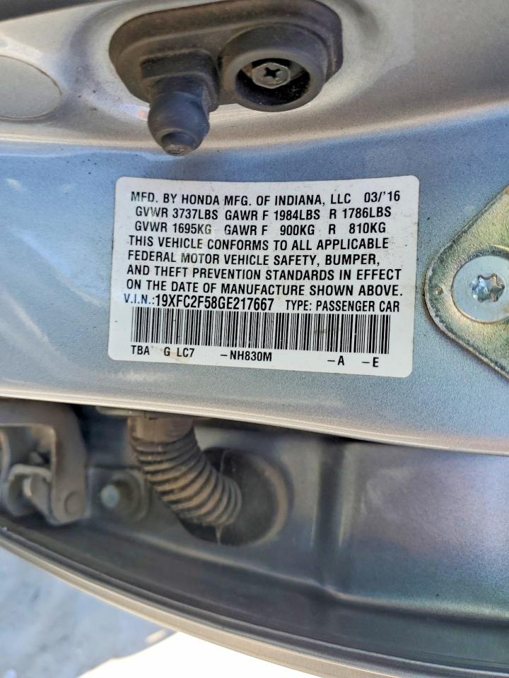 2016 HONDA CIVIC LX photo 23