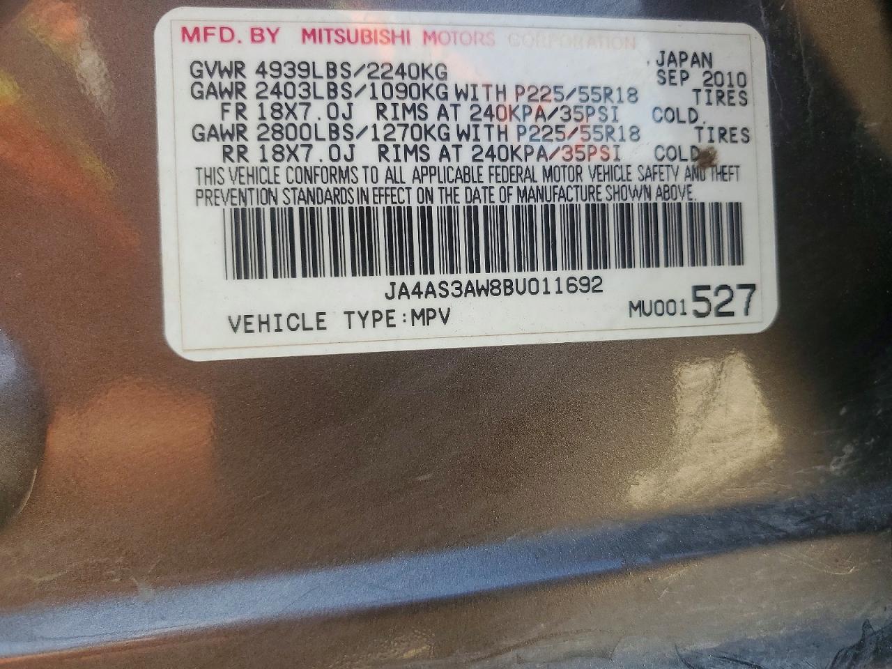 2011 MITSUBISHI OUTLANDER SE photo 13