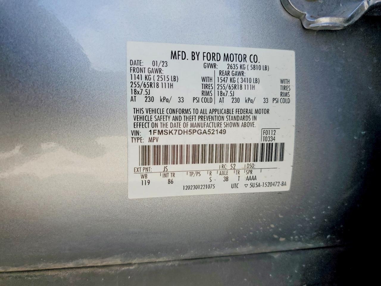 2023 FORD EXPLORER XLT photo 37