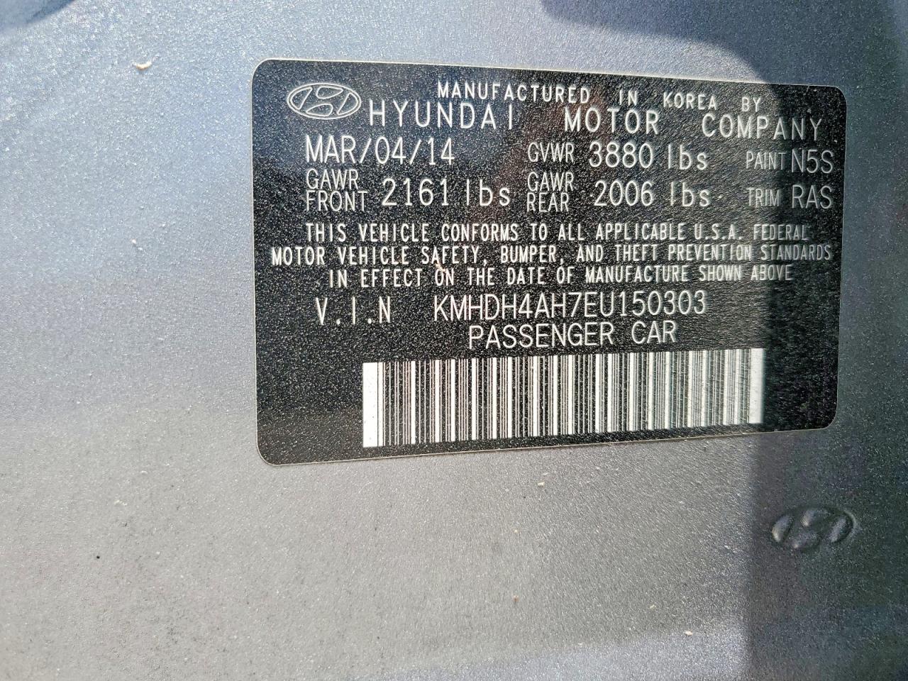 2014 HYUNDAI ELANTRA SPORT photo 34