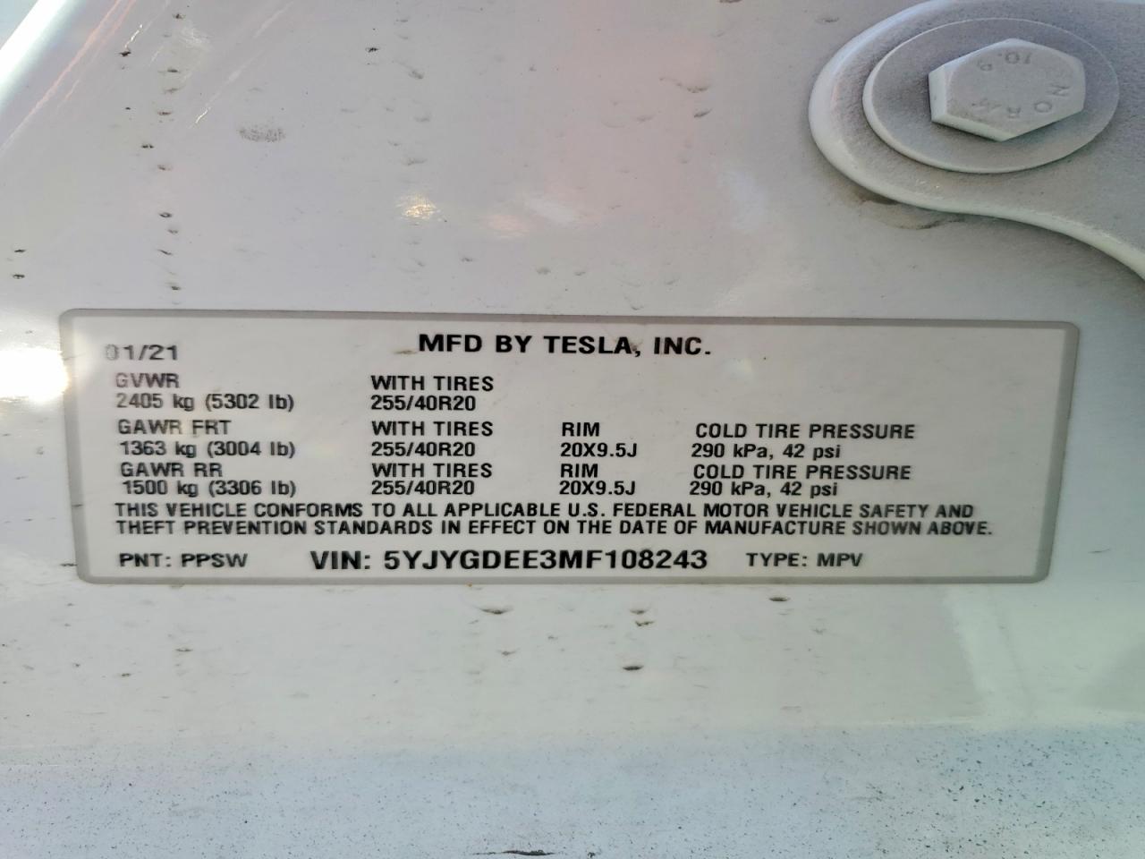 2021 TESLA MODEL Y photo 25
