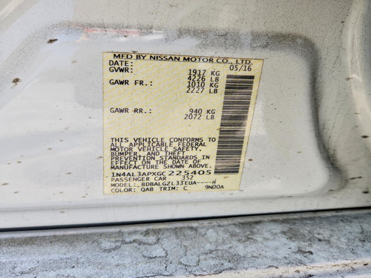 2016 NISSAN ALTIMA 2.5 S photo 23