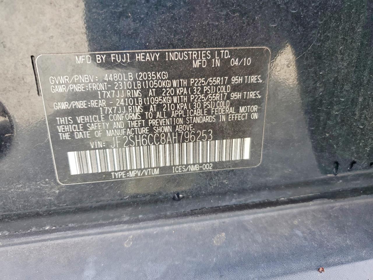 2010 SUBARU FORESTER 2.5X PREMIUM photo 34