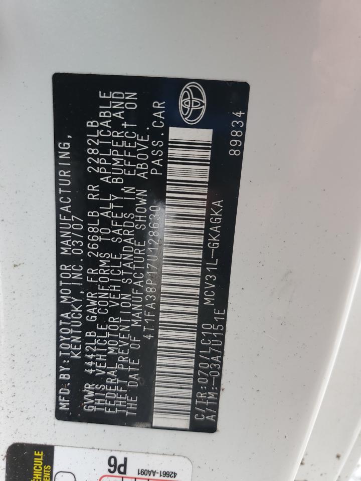 2007 TOYOTA CAMRY SOLARA SLE V6 photo 34
