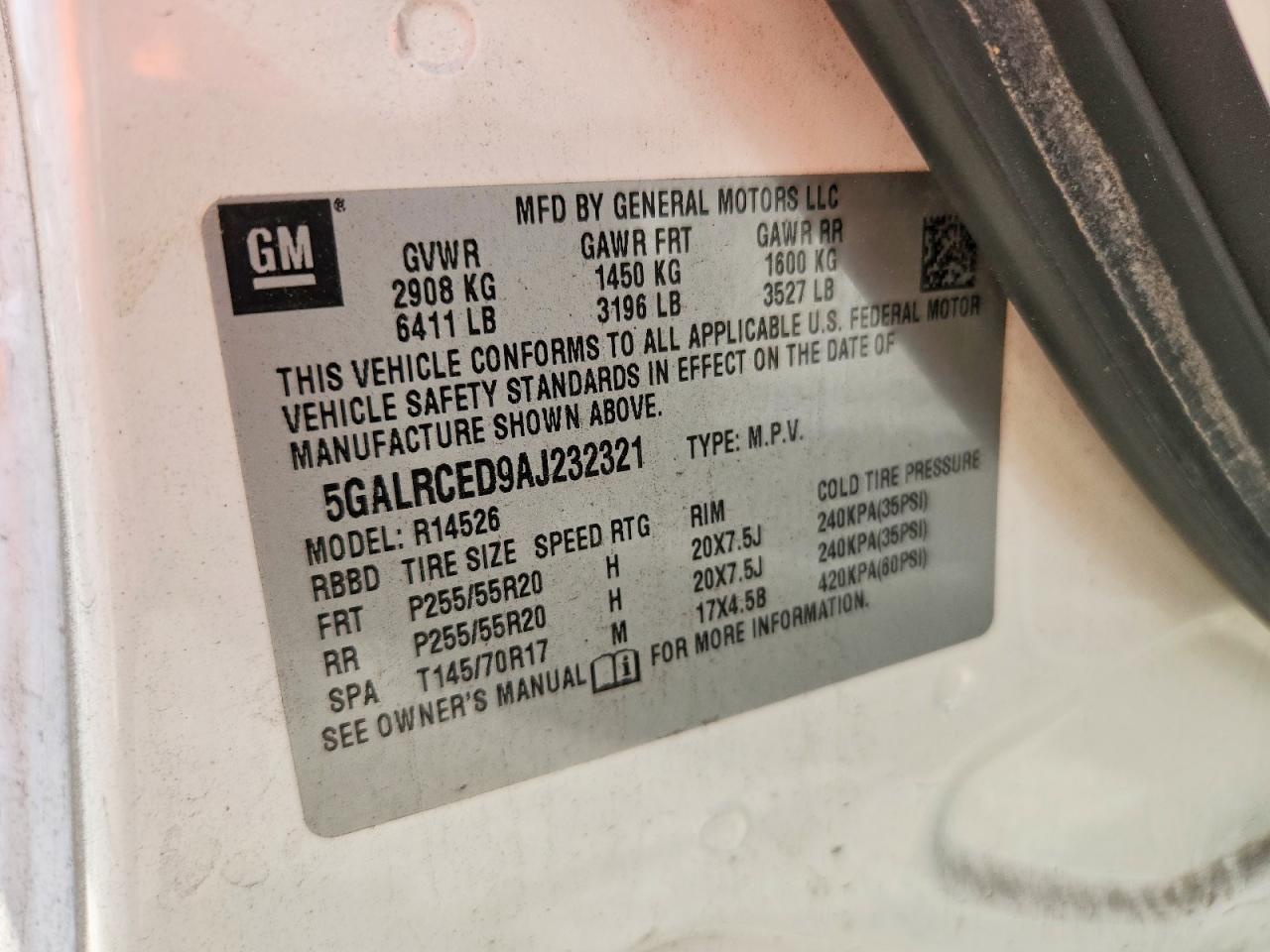 2010 BUICK ENCLAVE CXL photo 37