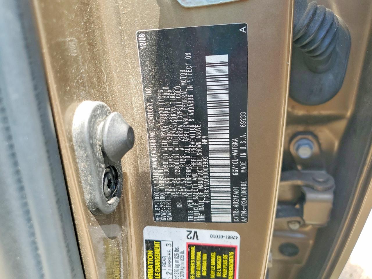 2009 TOYOTA VENZA FWD V6 photo 25