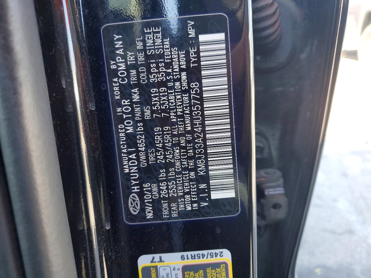 2017 HYUNDAI TUCSON LIMITED photo 25