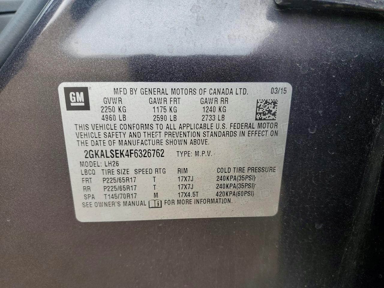 2015 GMC TERRAIN SLT photo 34