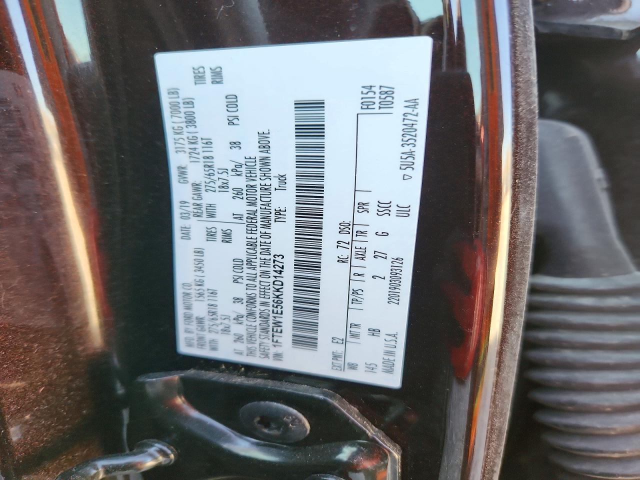 2019 FORD F150 SUPERCREW photo 34