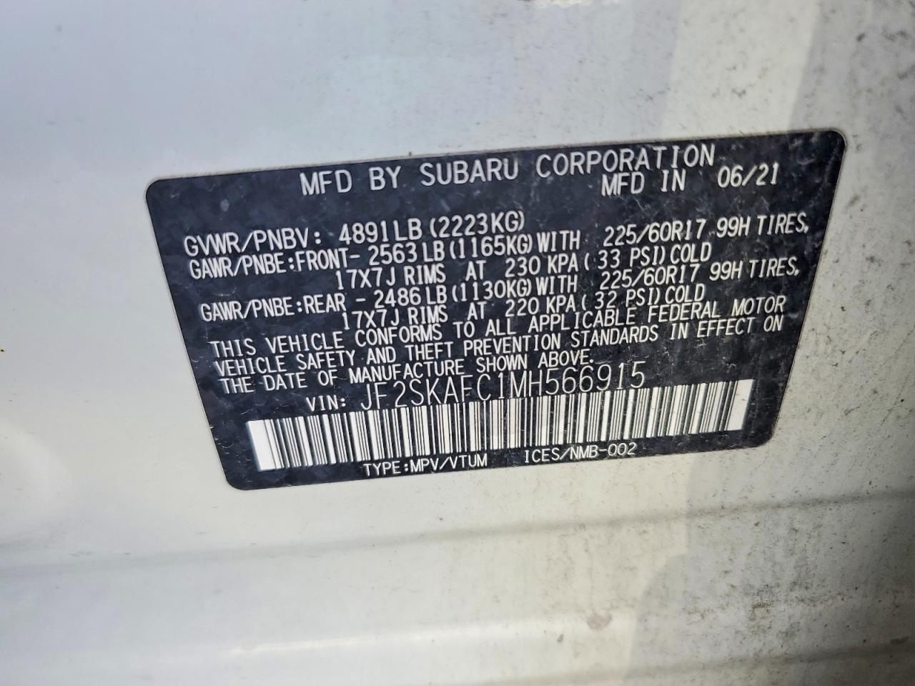 2021 SUBARU FORESTER PREMIUM photo 27