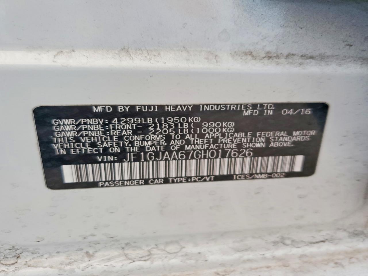 2016 SUBARU IMPREZA photo 25