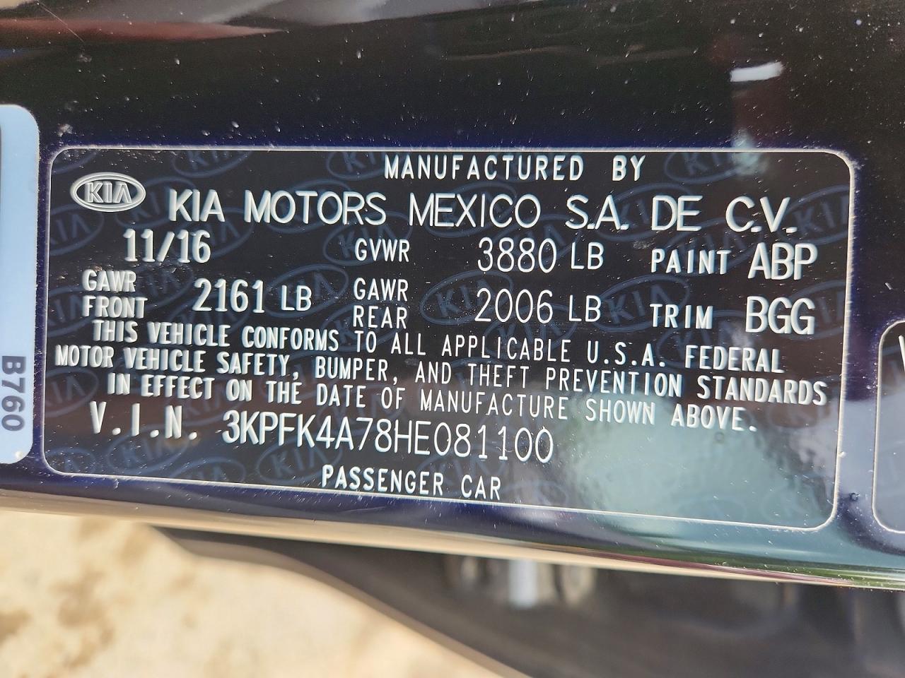 2017 KIA FORTE LX photo 34