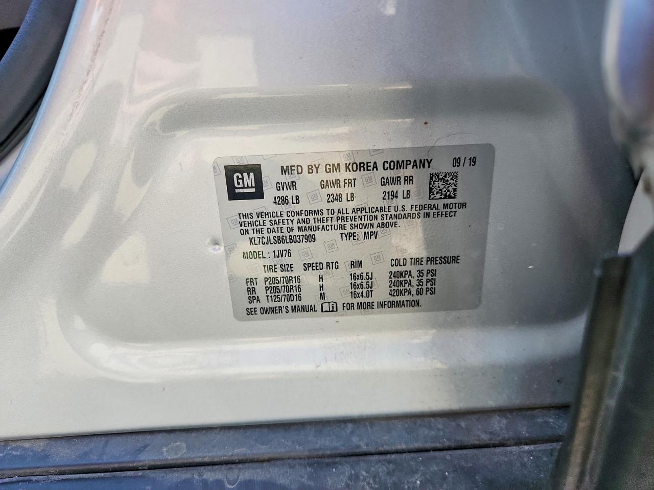 2020 CHEVROLET TRAX 1LT photo 25
