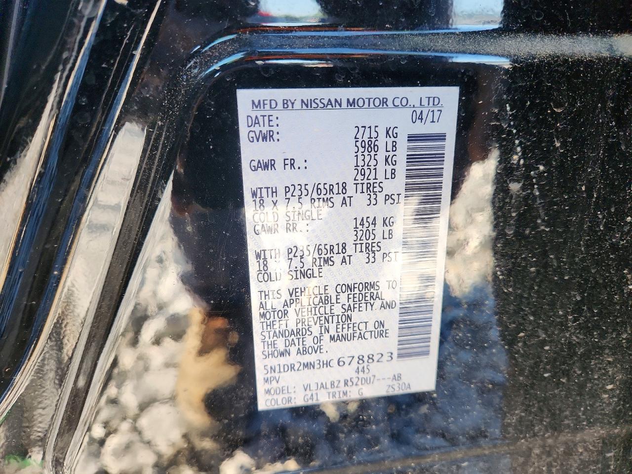 2017 NISSAN PATHFINDER S photo 27
