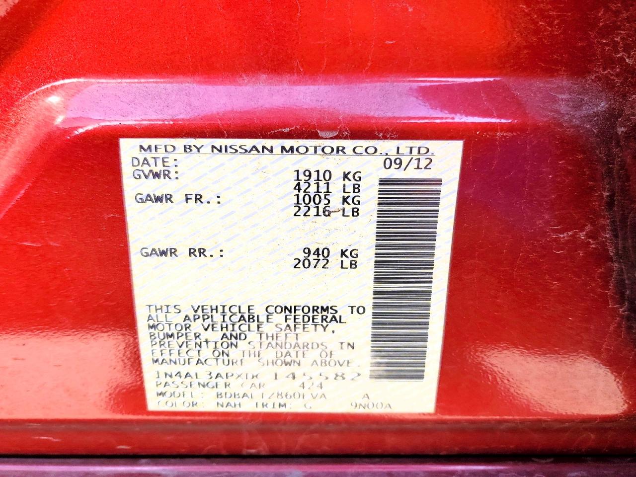 2013 NISSAN ALTIMA 2.5 photo 23