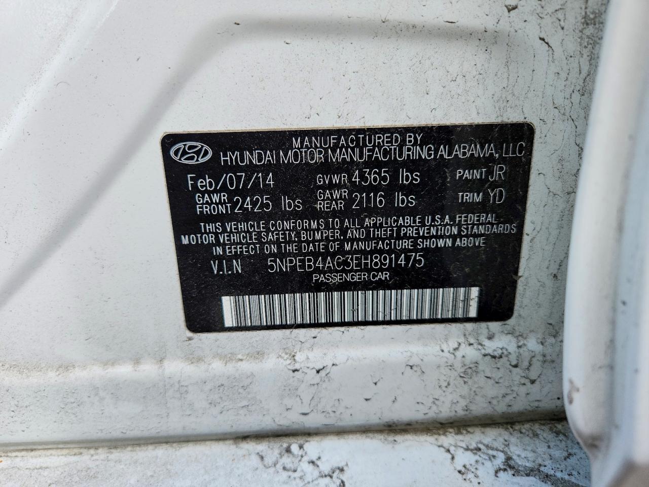 2014 HYUNDAI SONATA GLS photo 34