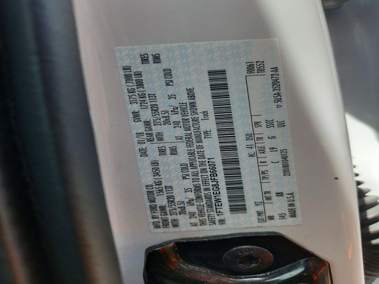2018 FORD F150 SUPERCREW photo 34