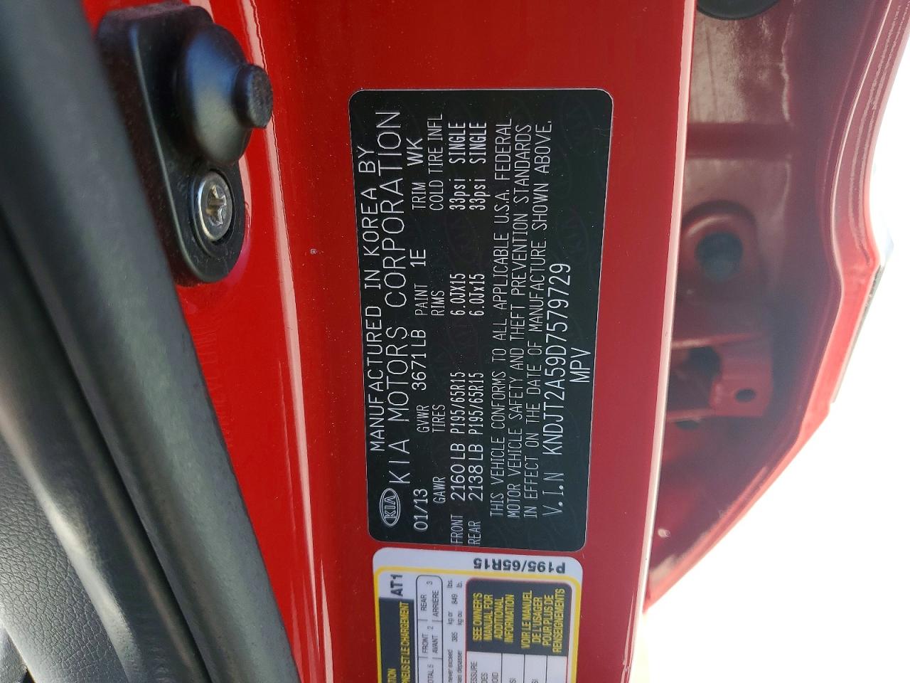 2013 KIA SOUL BASE photo 23
