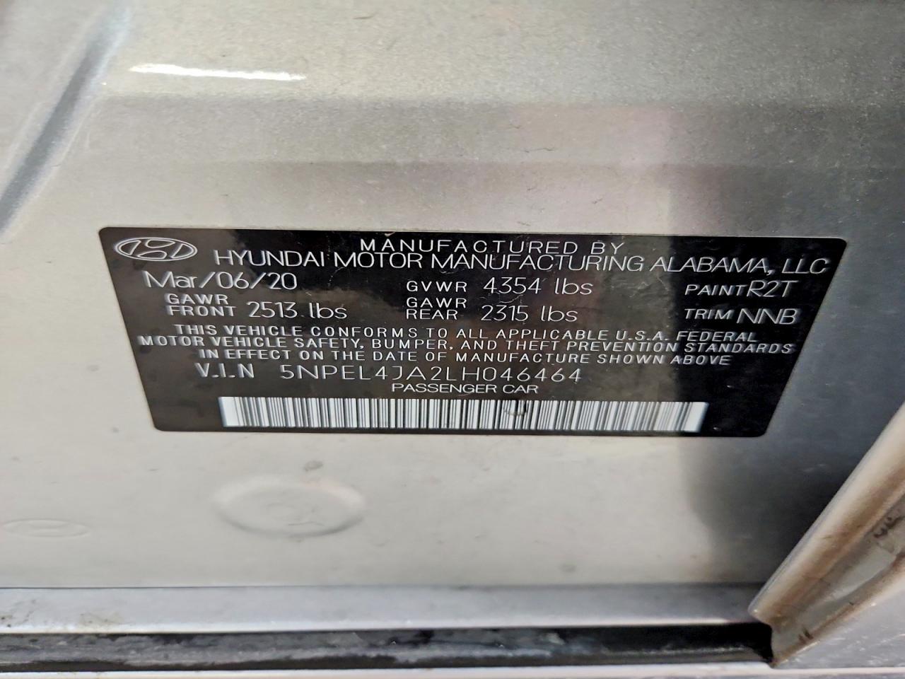 2020 HYUNDAI SONATA SEL photo 34