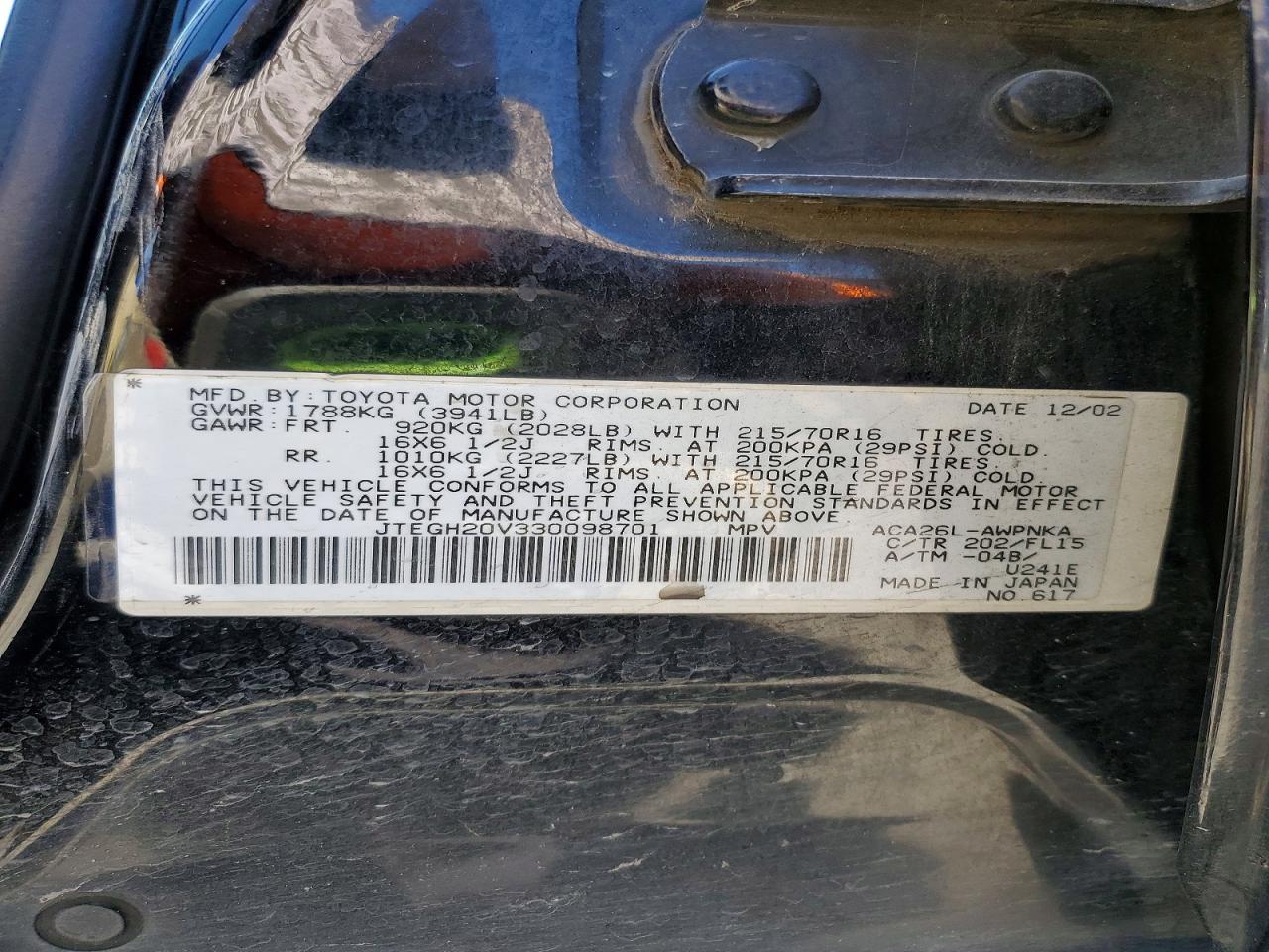 2003 TOYOTA RAV4 BASE photo 37