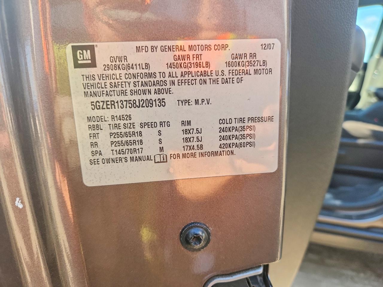 2008 SATURN OUTLOOK XE photo 25