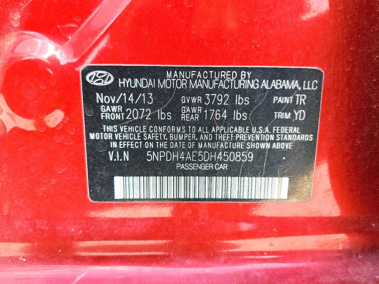 2013 HYUNDAI ELANTRA GLS photo 23