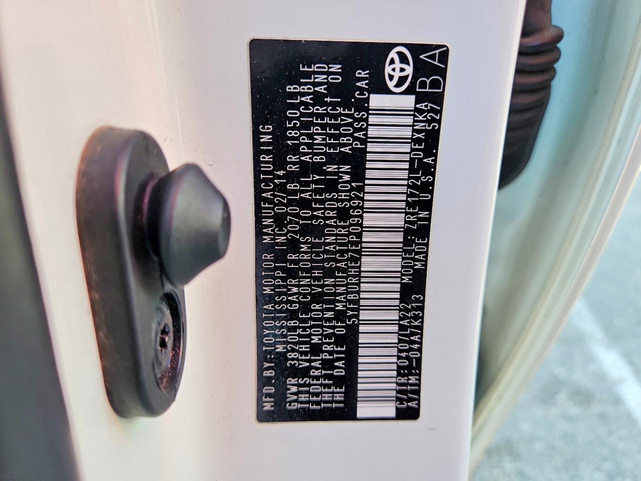 2014 TOYOTA COROLLA LE PREMIUM photo 23