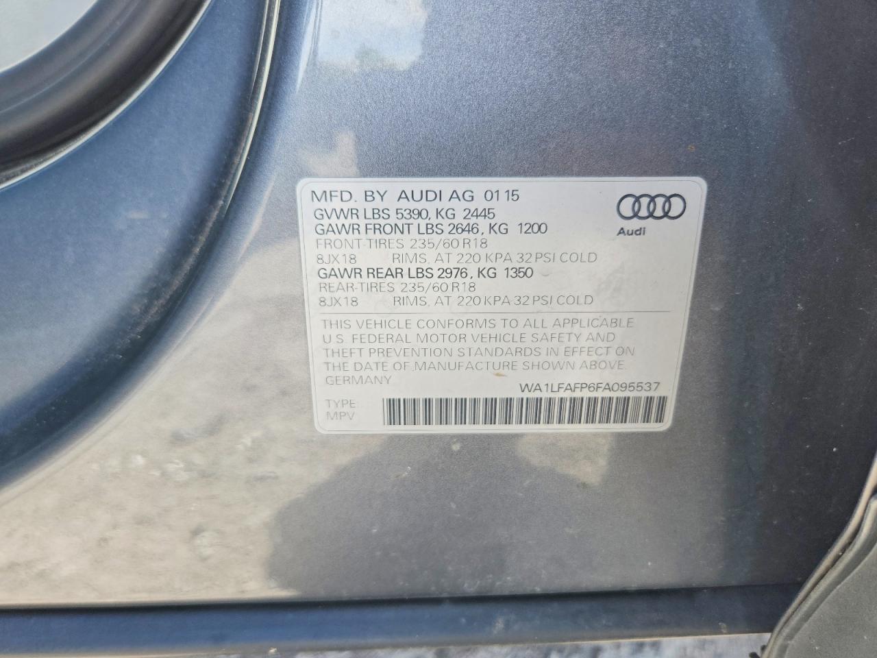 2015 AUDI Q5 PREMIUM PLUS photo 37