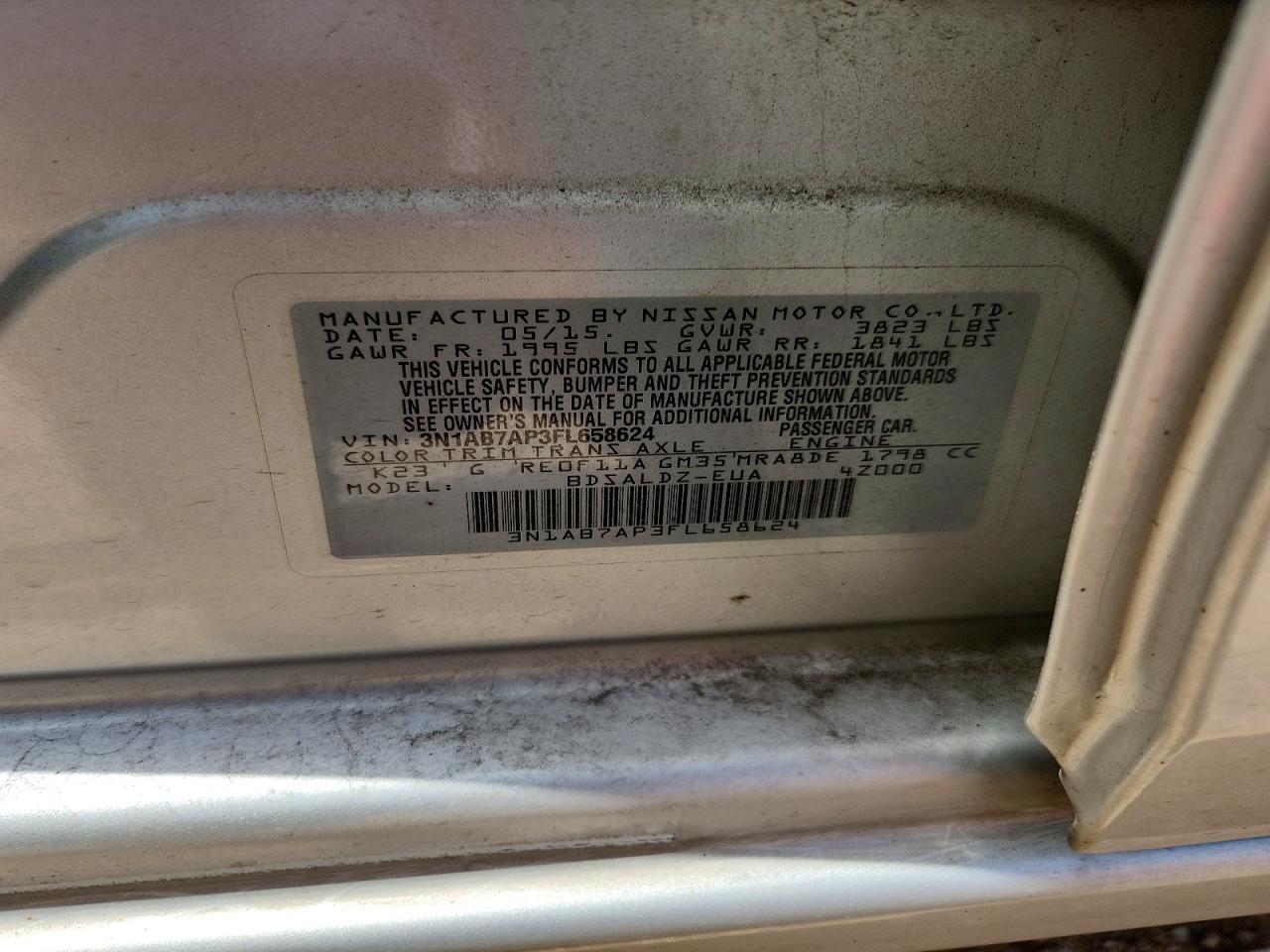 2015 NISSAN SENTRA SV photo 25
