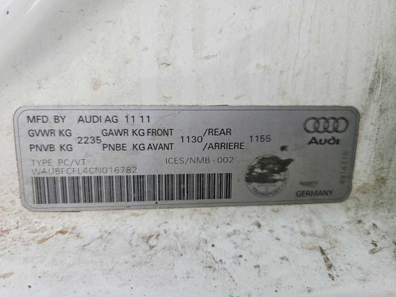 2012 AUDI A4 PREMIUM photo 23