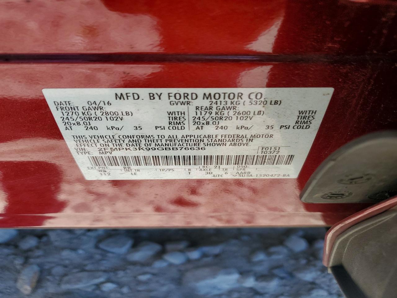 2016 FORD EDGE TITANIUM photo 27