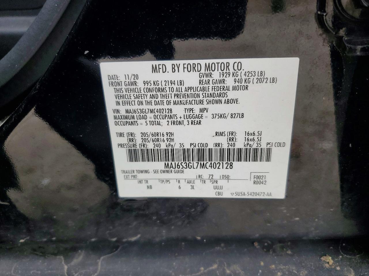 2021 FORD ECOSPORT SE photo 25