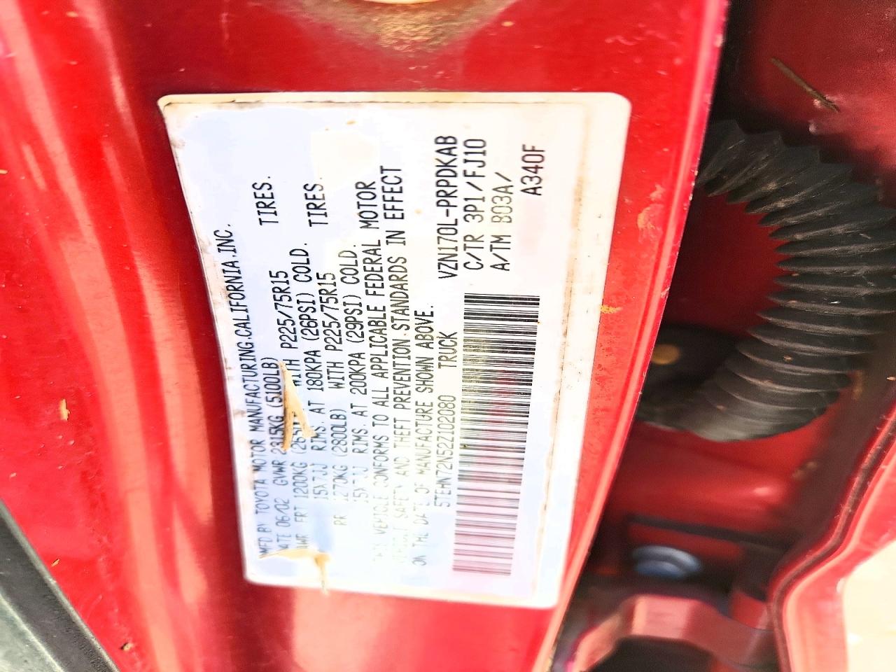 2002 TOYOTA TACOMA DOUBLE CAB photo 23