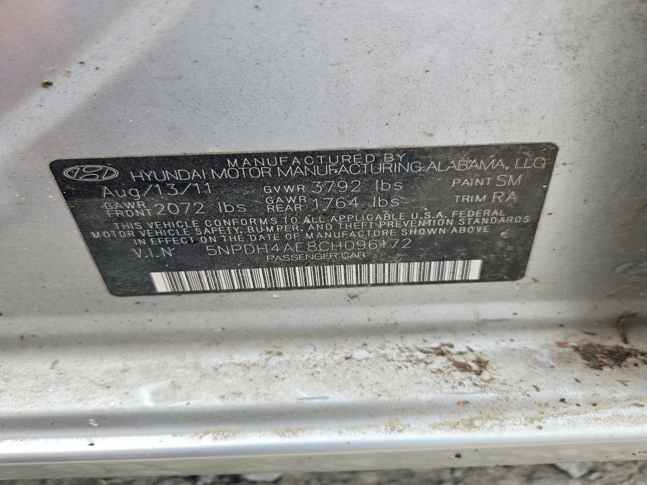 2012 HYUNDAI ELANTRA GLS photo 23