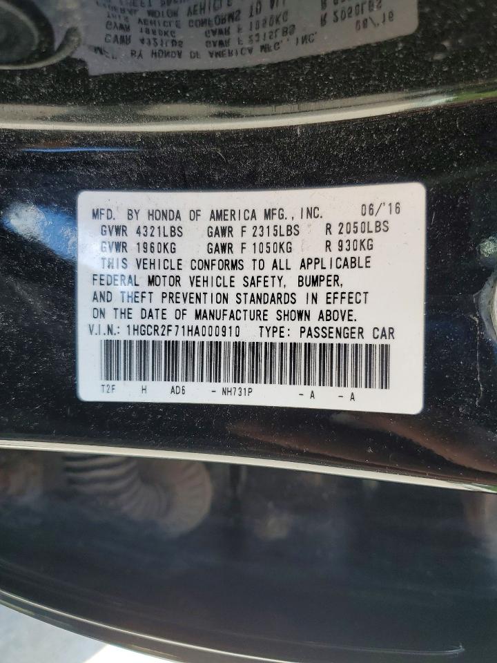 2017 HONDA ACCORD EX photo 23