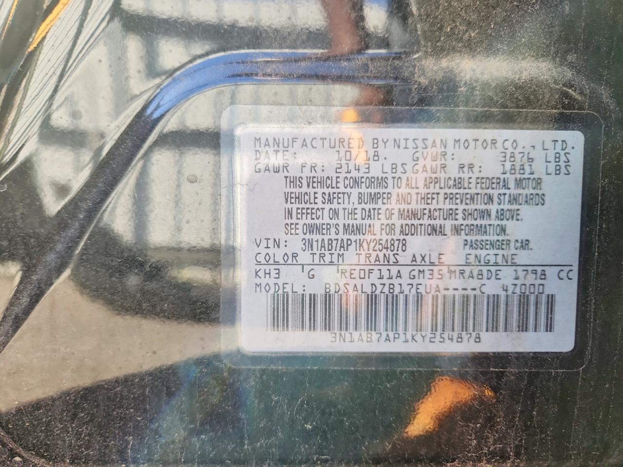 2019 NISSAN SENTRA SV photo 13