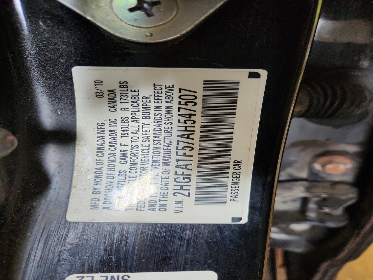 2010 HONDA CIVIC LX photo 34