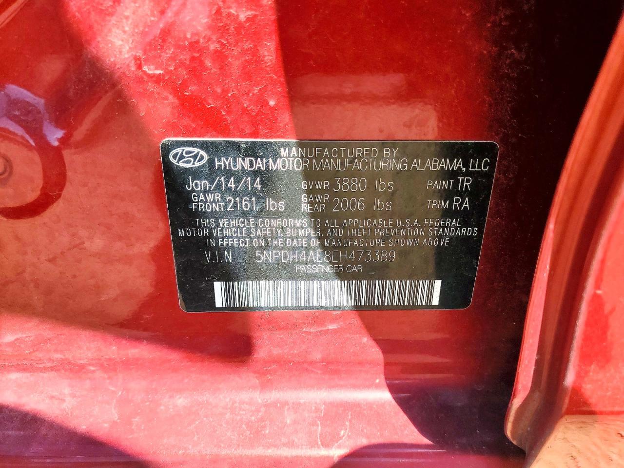 2014 HYUNDAI ELANTRA SE photo 23