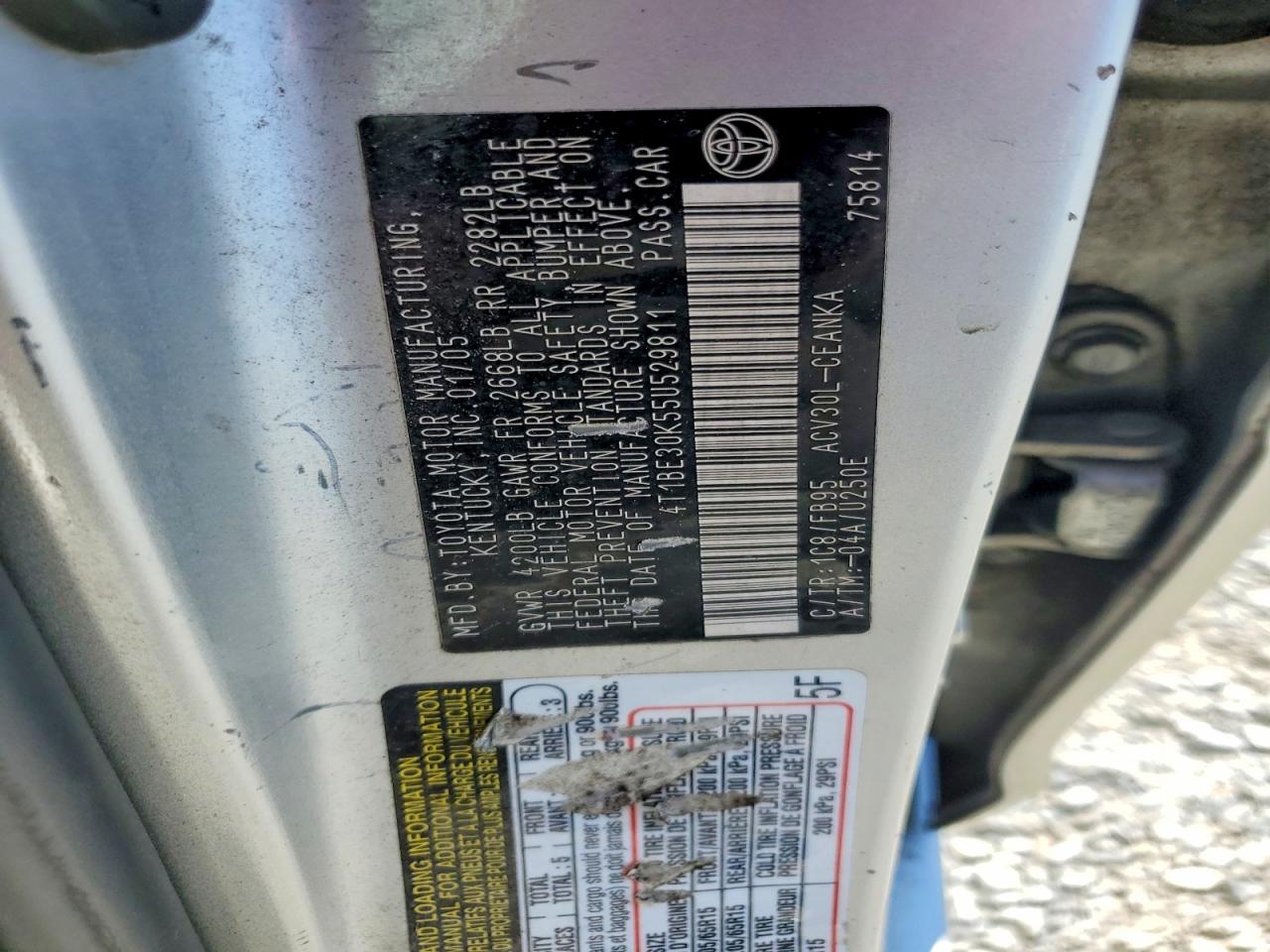 2005 TOYOTA CAMRY LE photo 23