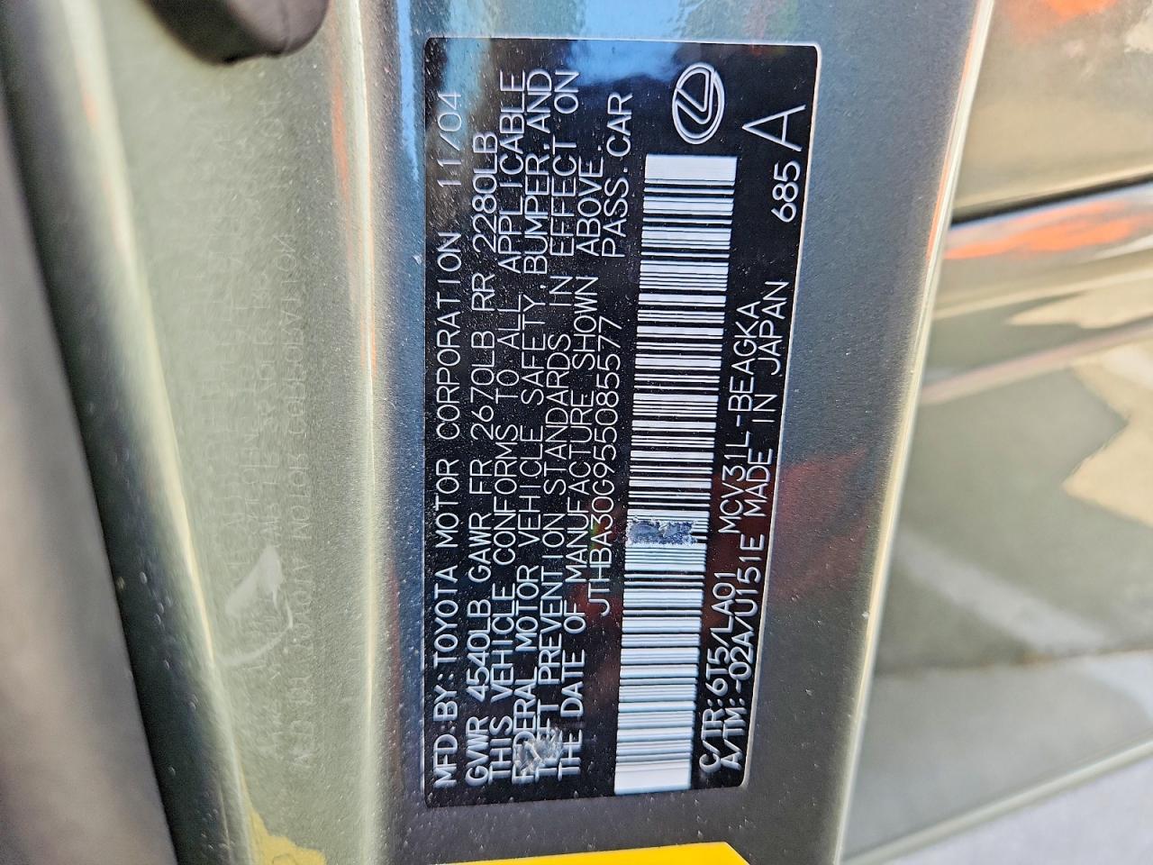 2005 LEXUS ES 330 photo 34