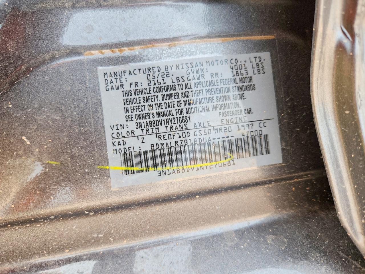 2022 NISSAN SENTRA SR photo 34