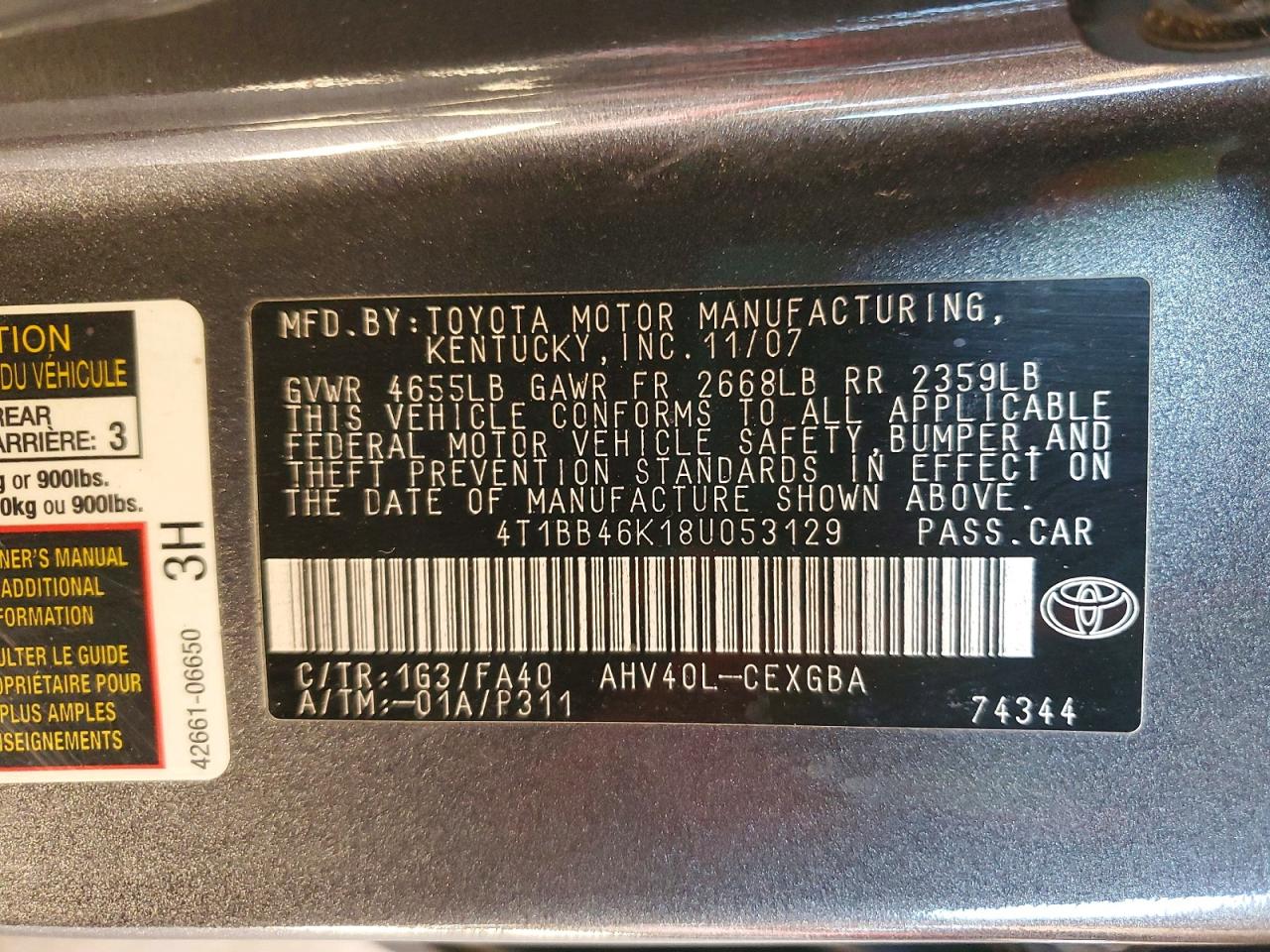 2008 TOYOTA CAMRY HYBRID photo 23