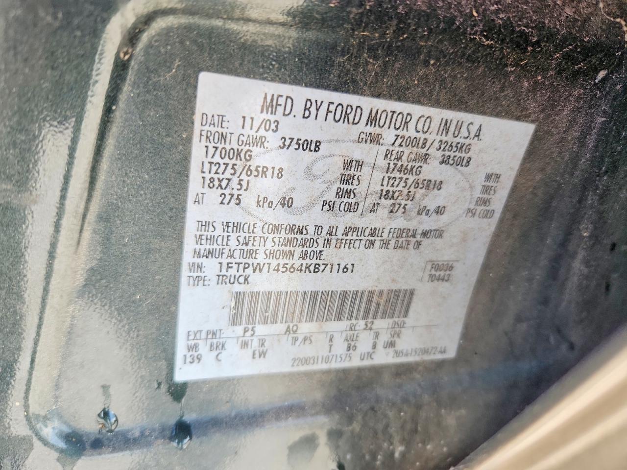 2004 FORD F150 SUPERCREW photo 12