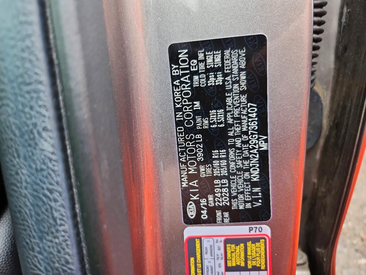 2016 KIA SOUL BASE photo 23