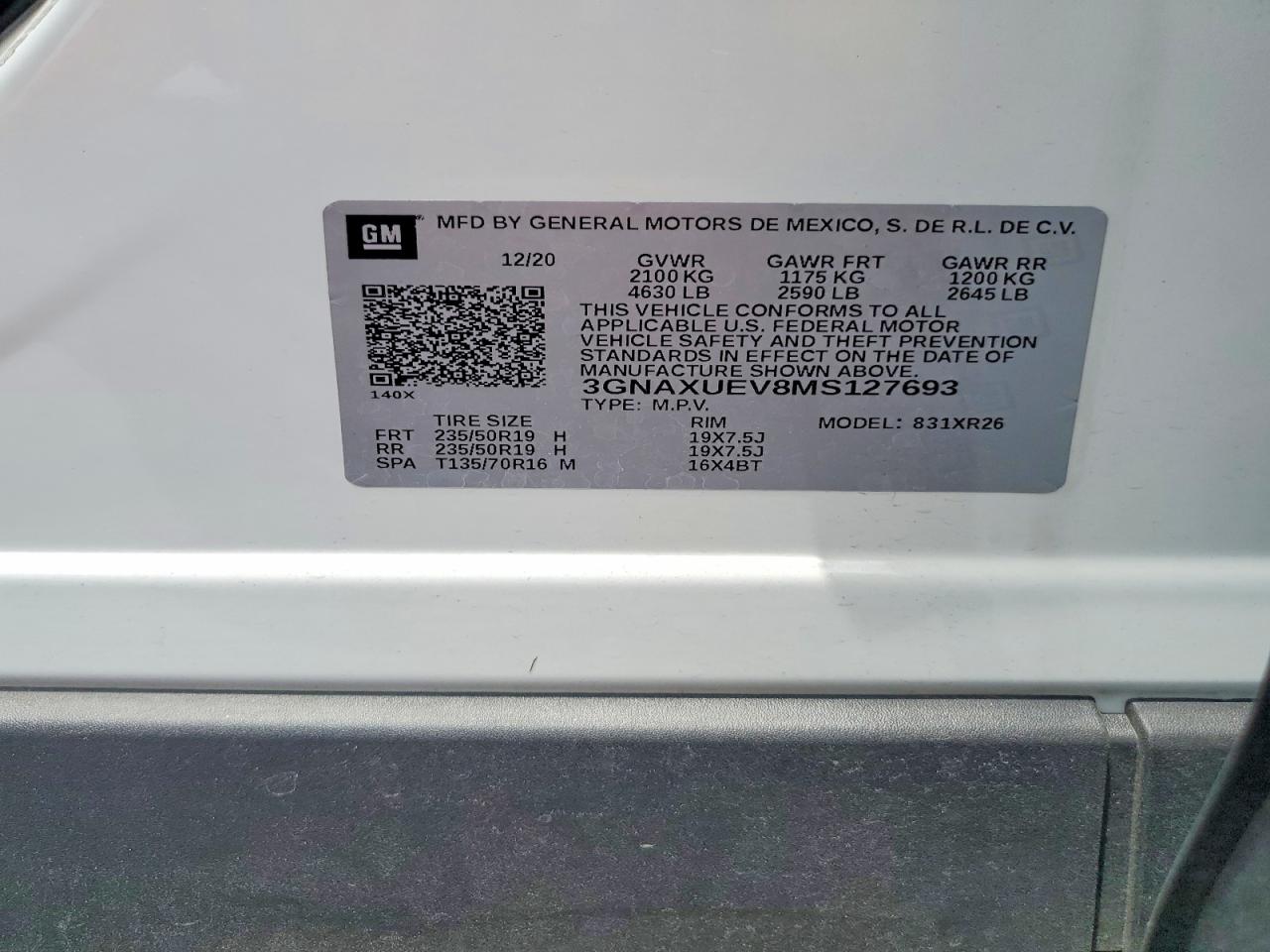 2021 CHEVROLET EQUINOX LT photo 40