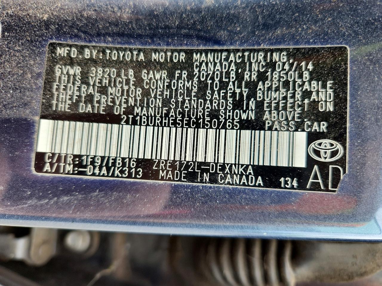 2014 TOYOTA COROLLA LE photo 34