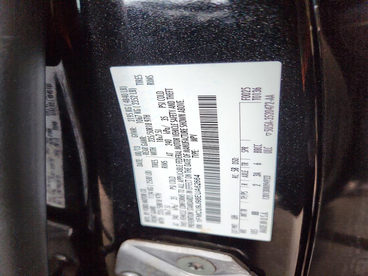 2014 FORD ESCAPE TITANIUM photo 25